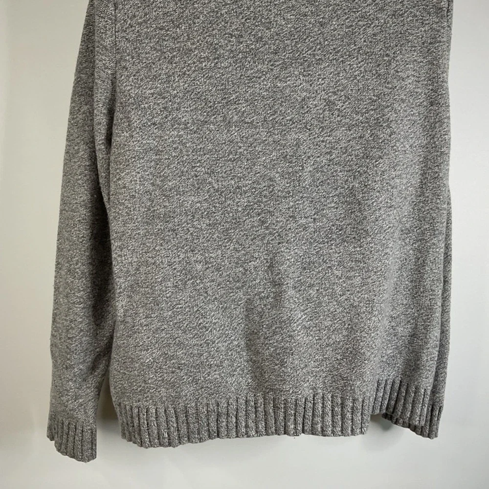 Banana Republic Men's XL Gray Knit‎ Button Front Mock Neck Cardigan Sweater Wool